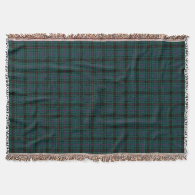 Couverture Davidson Famille Tartan Forêt verte Plaid (Devant)
