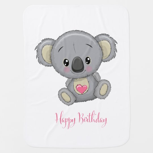 Couverture De Bebe De Koala De Joyeux Anniversaire Zazzle Ca