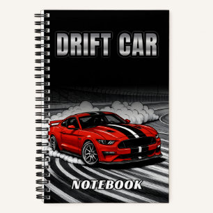 Couverture de cahier rouge pour voiture de drift