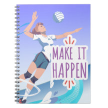 Couverture de Carnet de volley-ball motivationnel