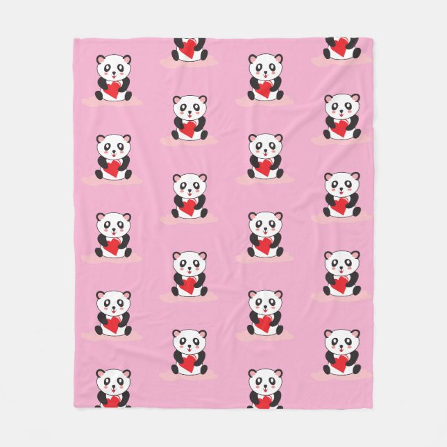 Couverture de chasse Kawaii Panda pour enfants (Devant)