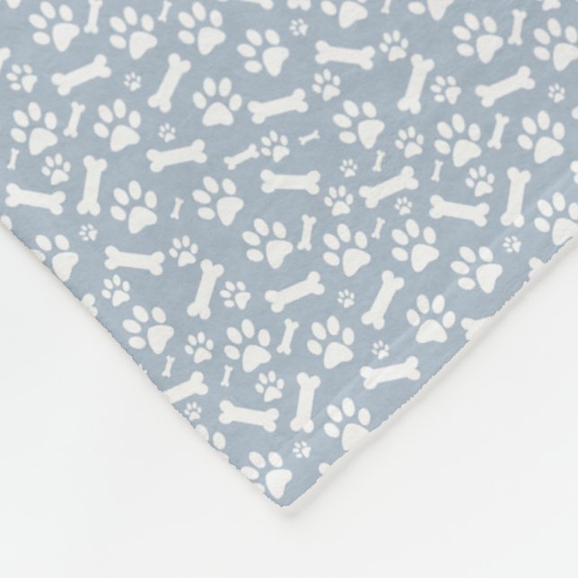 Couverture de chien - Empreinte de patte et os (Coin)
