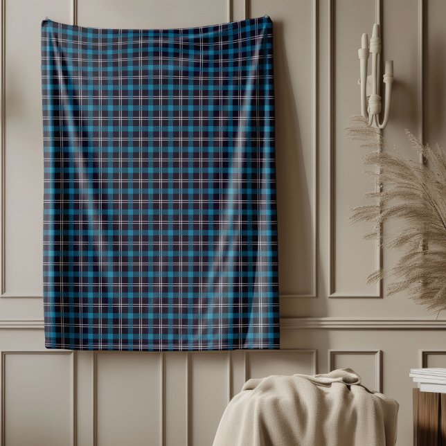 Couverture de contrôle marine de charme classique  (Classic Charming Navy Check Blanket Cozy Vibes)