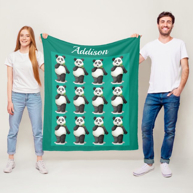 Couverture de flanelle de Panda précieuse (En situation)