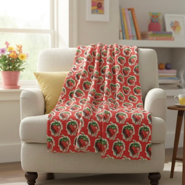 Couverture de fraise en polaire (Créateur téléchargé)