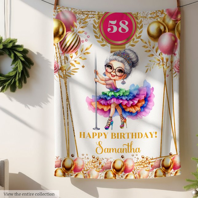 Couverture de grand-mère personnalisée drôle anniv (Personalized Grandma Blanket Funny Birthday)