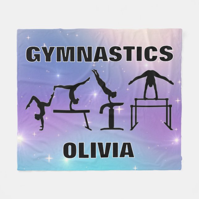 Couverture de gymnastique violet turquoise (Devant (Horizontal))