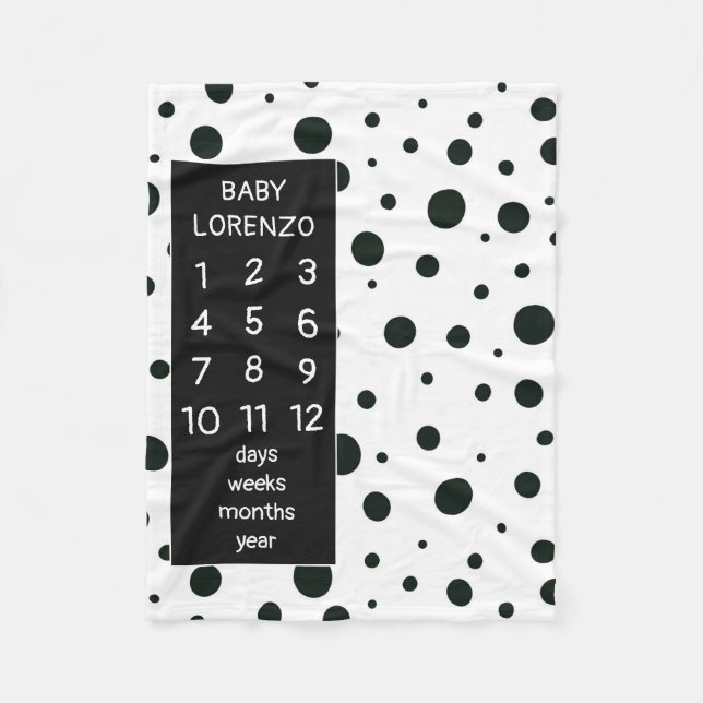 Couverture de jalon Pois moderne pour bébé (Devant)