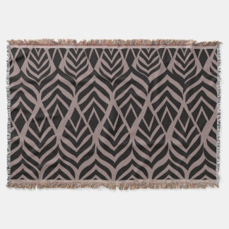 Couverture de jet abstraite Safari Marron