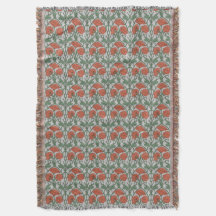 Couverture de jet Art Nouveau floral