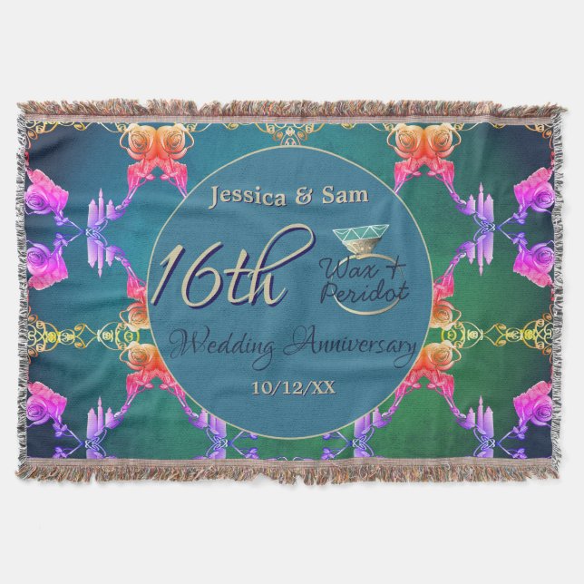 Couverture de jet de fleurs statice en cire d'anni (Devant)