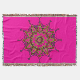 couverture de jet de mandala de l'art 3D