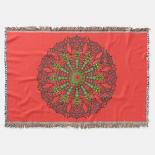 couverture de jet de mandala de l'art 3D