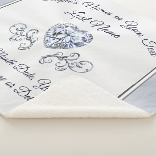 Couverture de jet de mariage personnalisée par
