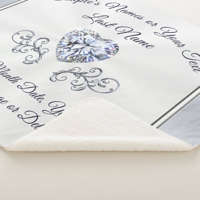 Couverture de jet de mariage personnalisée par (3/4)
