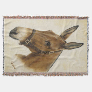 Couverture de jet de mule