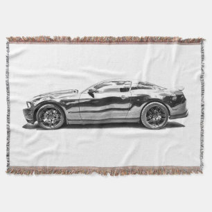 Couverture de jet de mustang