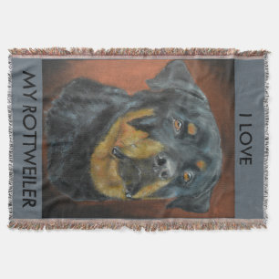 Couverture de jet de rottweiler