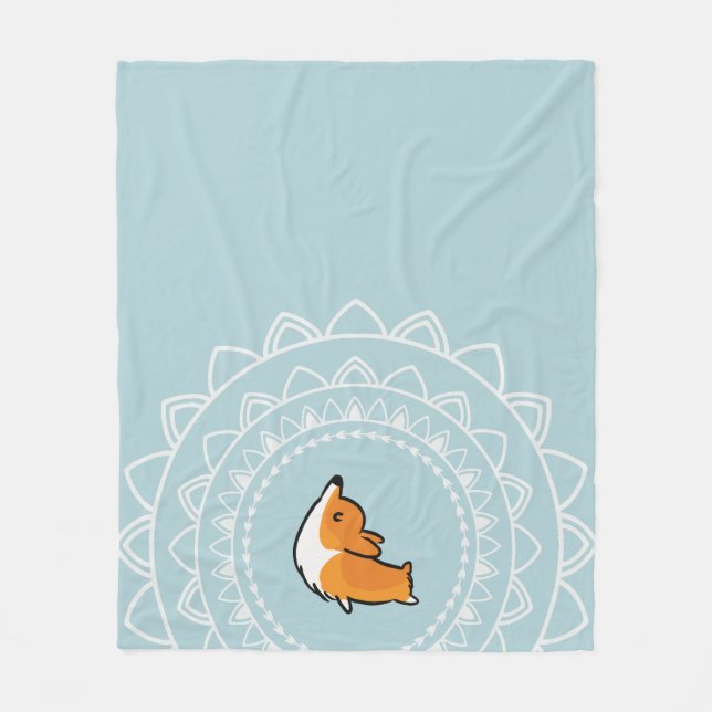 Couverture de jet d'ouatine de corgi de Namaste (Devant)