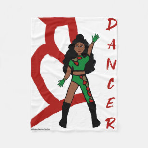 Couverture de la danseuse polaire rouge et vert