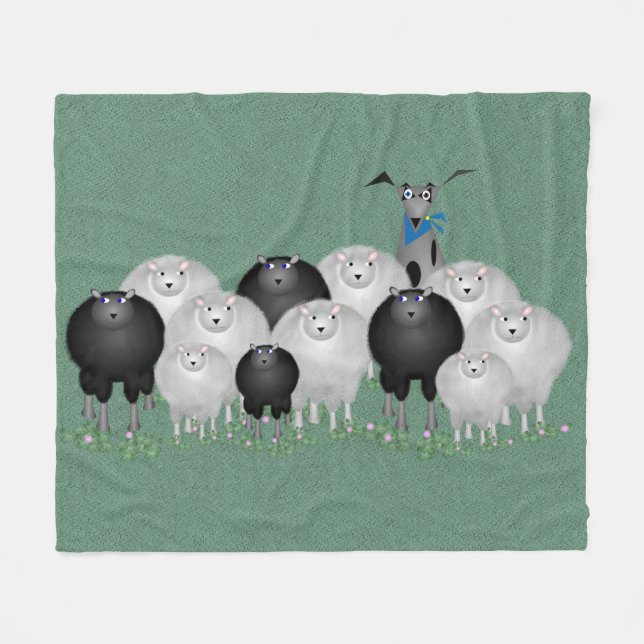 Couverture de la flotte de chien mouton (Devant (Horizontal))