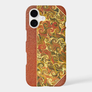 Couverture de livre ancienne, motif en spirale orn