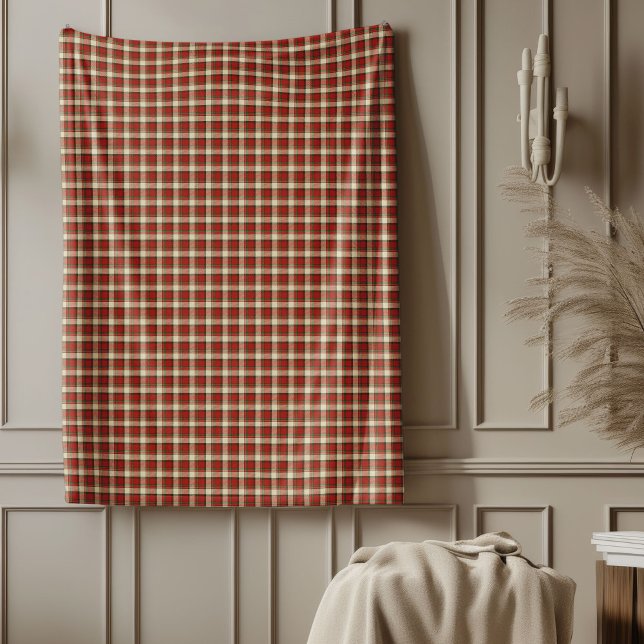 Couverture de Noël classique rouge vert Tartan (Classic Red Green Tartan Plaid Christmas Blanket)