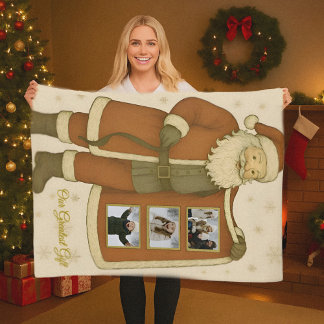 Couverture de Noël minimaliste de la chute de neig