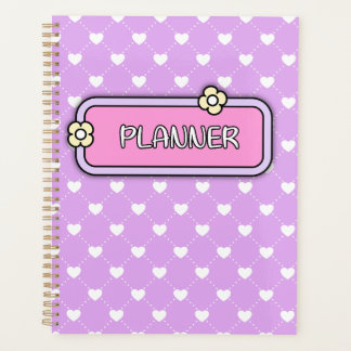 Couverture de planificateur à fleurs Cœurs Mignons