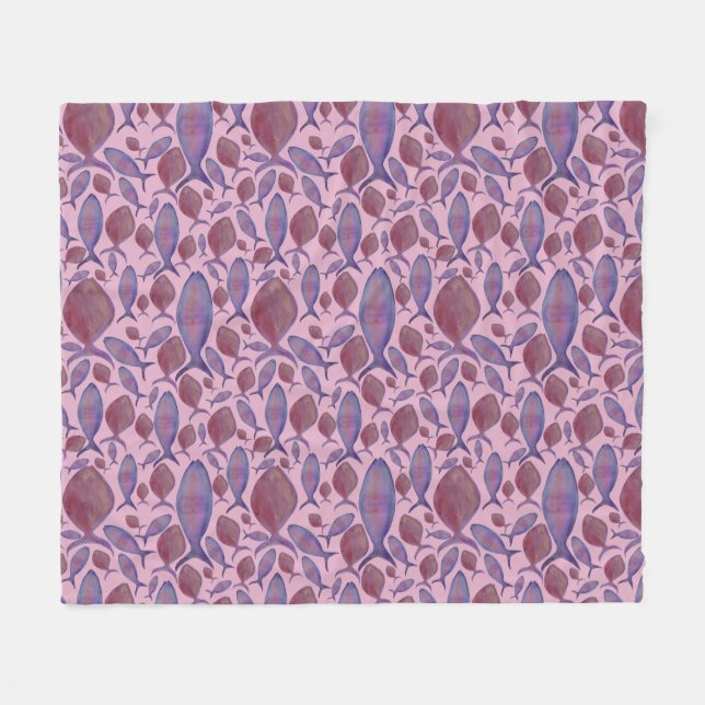 Couverture de poisson rose et violet (Devant (Horizontal))