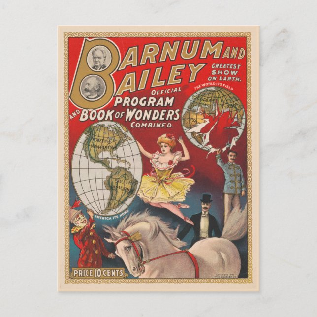 Couverture de programme vintage Barnum et Bailey (Devant)
