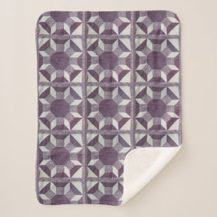 Couverture de Sherpa - motif pourpre d'édredon