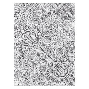 Couverture de table en nappes d'art noir et blanc