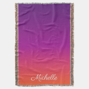 Couverture dégradé violet, rose et orange foncé