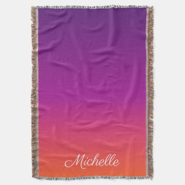 Couverture dégradé violet, rose et orange foncé (devant Vertical)
