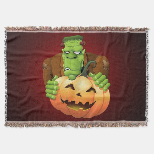 Couverture Dessin de Frankenstein Monster avec Citrouille (Devant)