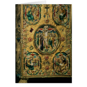Couverture d'évangile, or avec le repousse