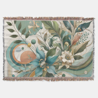Couverture d'harmonie géométrique florale