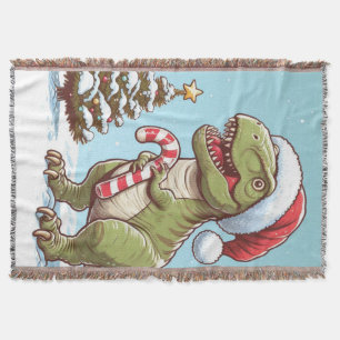 Couverture Dinosaure sucre de canne de Noël mignon