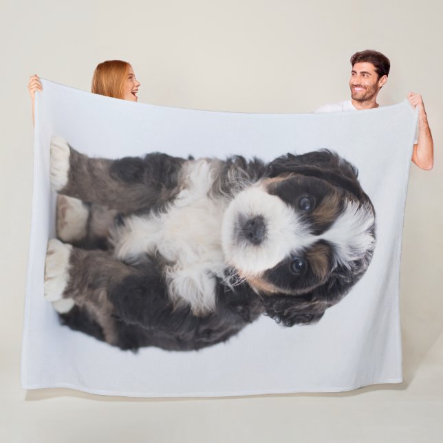 Couverture d'ouatine de Bernedoodle (En situation)