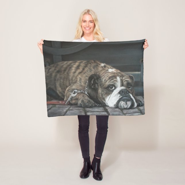 Couverture d'ouatine de bouledogue de bleus de (En situation)