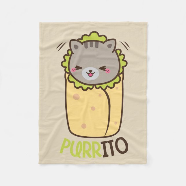 Couverture d'ouatine de chat de burrito de Purrito (Devant)