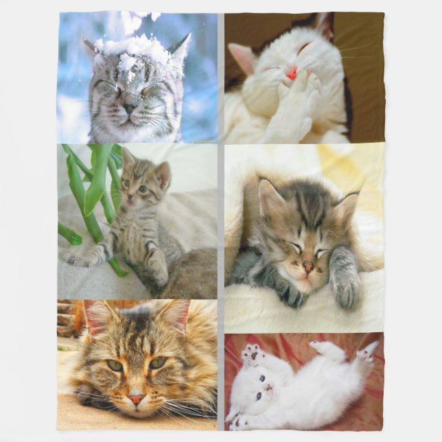 Couverture d'ouatine de collage de chat (Devant)