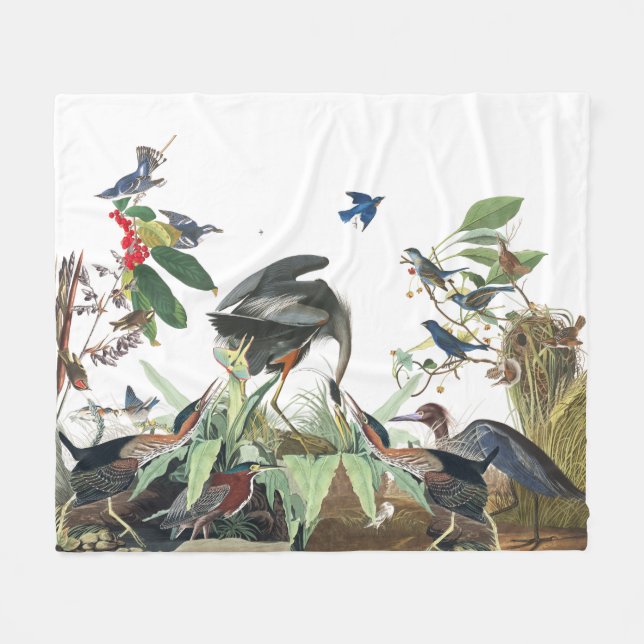 Couverture d'ouatine de collage de faune d'oiseau (Devant (Horizontal))