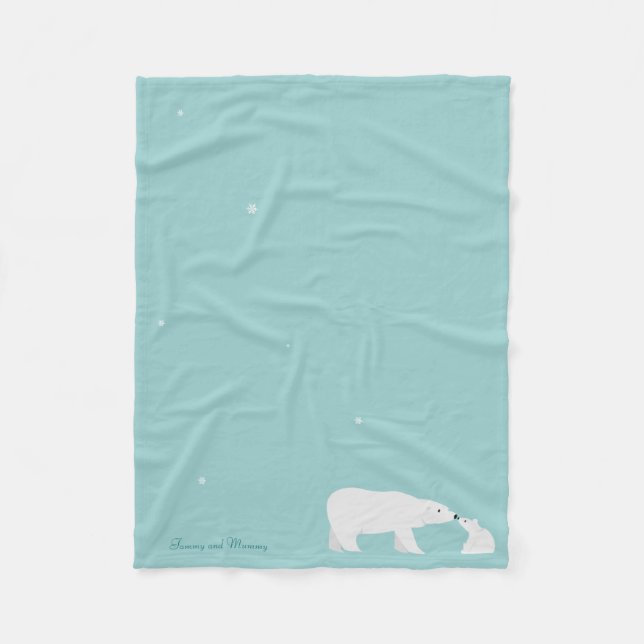 Couverture d'ouatine de CUB d'ours blanc et de (Devant)