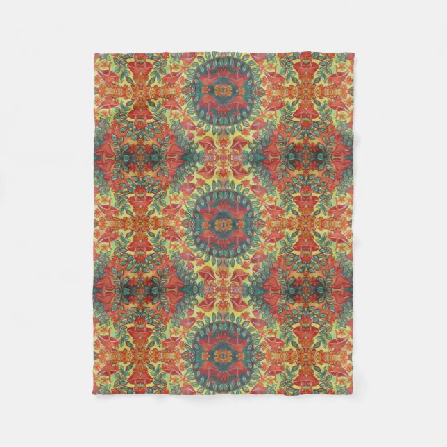 couverture d'ouatine de motif de feuille de (Devant)