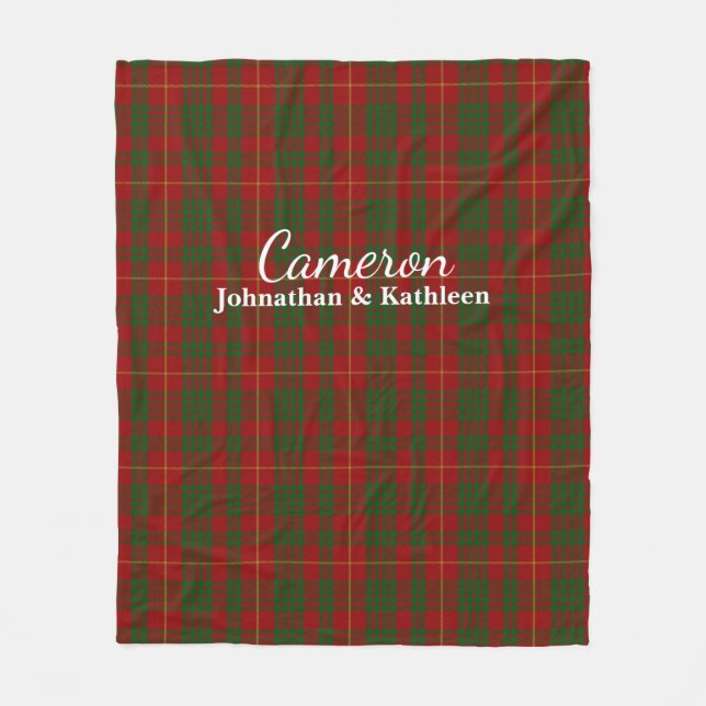 Couverture d'ouatine de plaid de tartan de clan de (Devant)