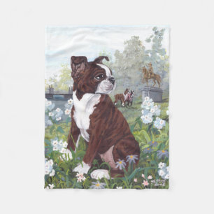Couverture d'ouatine de rêveur de chiot de Boston