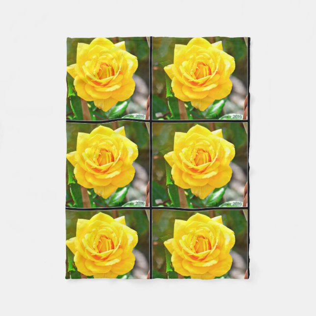 Couverture d'ouatine de rose jaune (Devant)