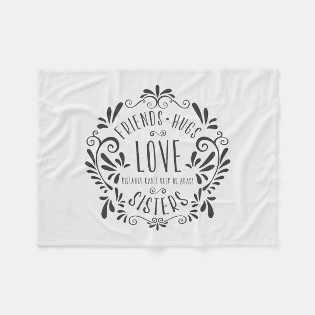Couverture d'ouatine de soeurs d'amour d'étreintes (Devant (Horizontal))
